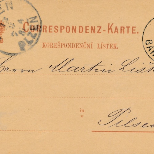 2 Kreuzer - Ganzsachen - Karte 1880 aus Brün Bahnhof (10052)