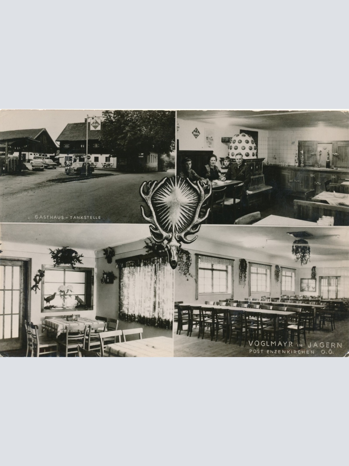 AK aus Enzenkirchen mit Gashaus Tankstelle Ansichtskarte (10031)