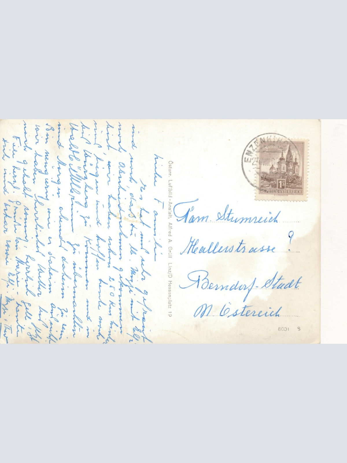 AK aus Enzenkirchen mit Gashaus Tankstelle Ansichtskarte (10031)