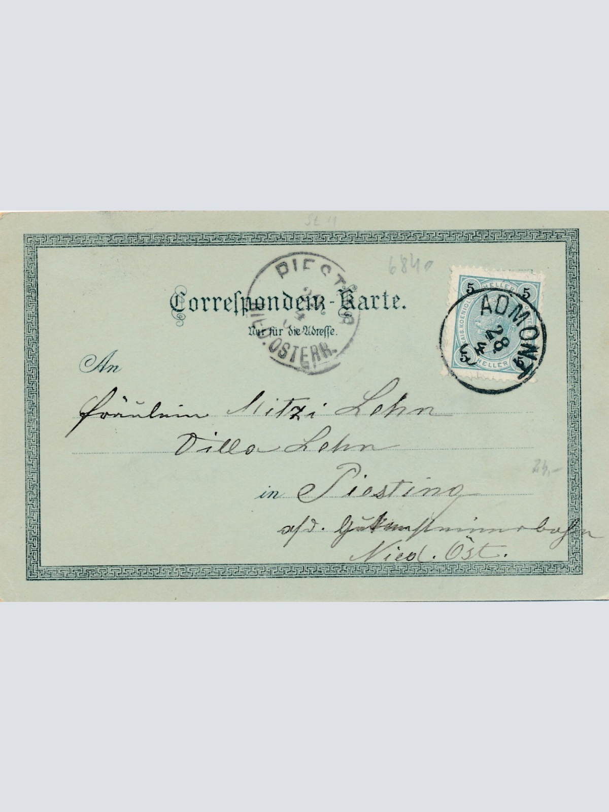 Mondschein - Litho - Karte gruss aus Admont Ansichtskarte (8661)