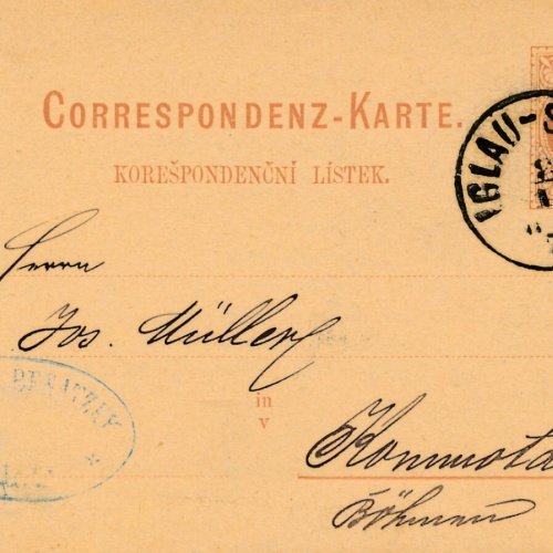2 Kreuzer - Ganzsachen - Karte 1879 aus Iglau Stadt (10064)