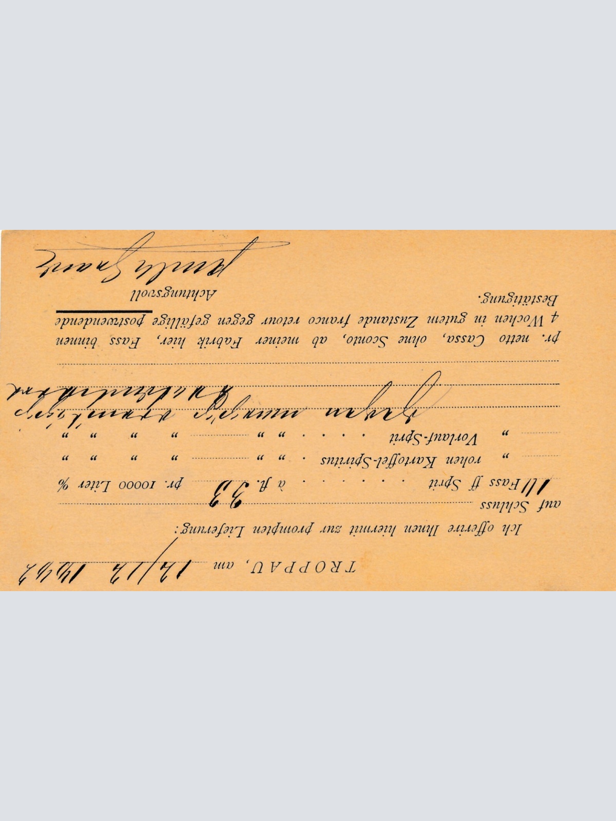 2 Kreuzer - Ganzsachen - Karte 1882 aus Troppau (10123)