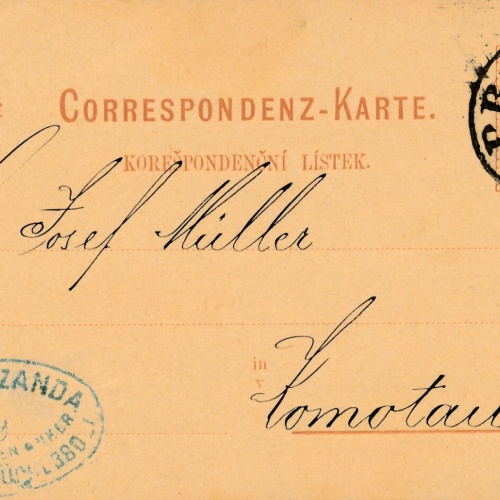 2 Kreuzer - Ganzsachen - Karte 1879 aus Prag - Praha (10110)