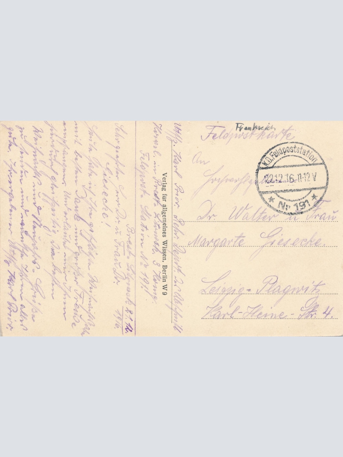 AK aus Brest - Litowskj Frankreich mit Zerstörten Häuser (9113)