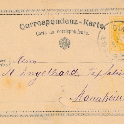 2 Kreuzer Ganzsachen - Karte 1875 aus Trento (10515)