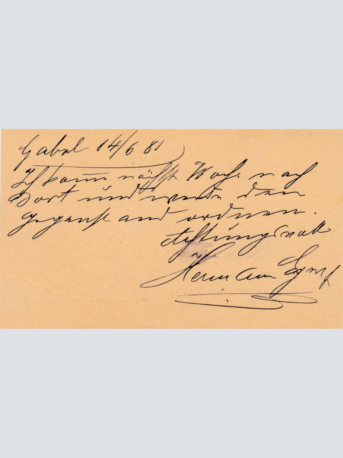 2 Kreuzer Ganzsachen - Karte 1881 aus Gabel (10522)