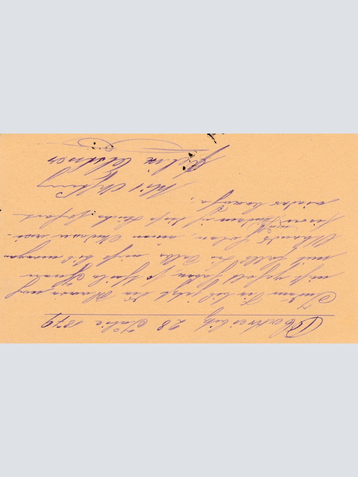 2 Kreuzer Ganzsachen - Karte 1879 aus Oberkreibitz (10525)