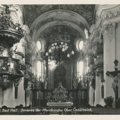 AK aus Bad Hall mit Kircheninneres Oberösterreich Ansichtskarte (10572)