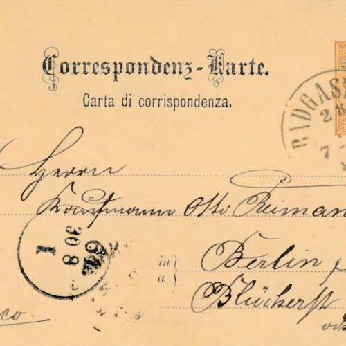 2 Kreuzer Ganzsachen - Karte (Ital) 1880 aus Badgastein (10541)