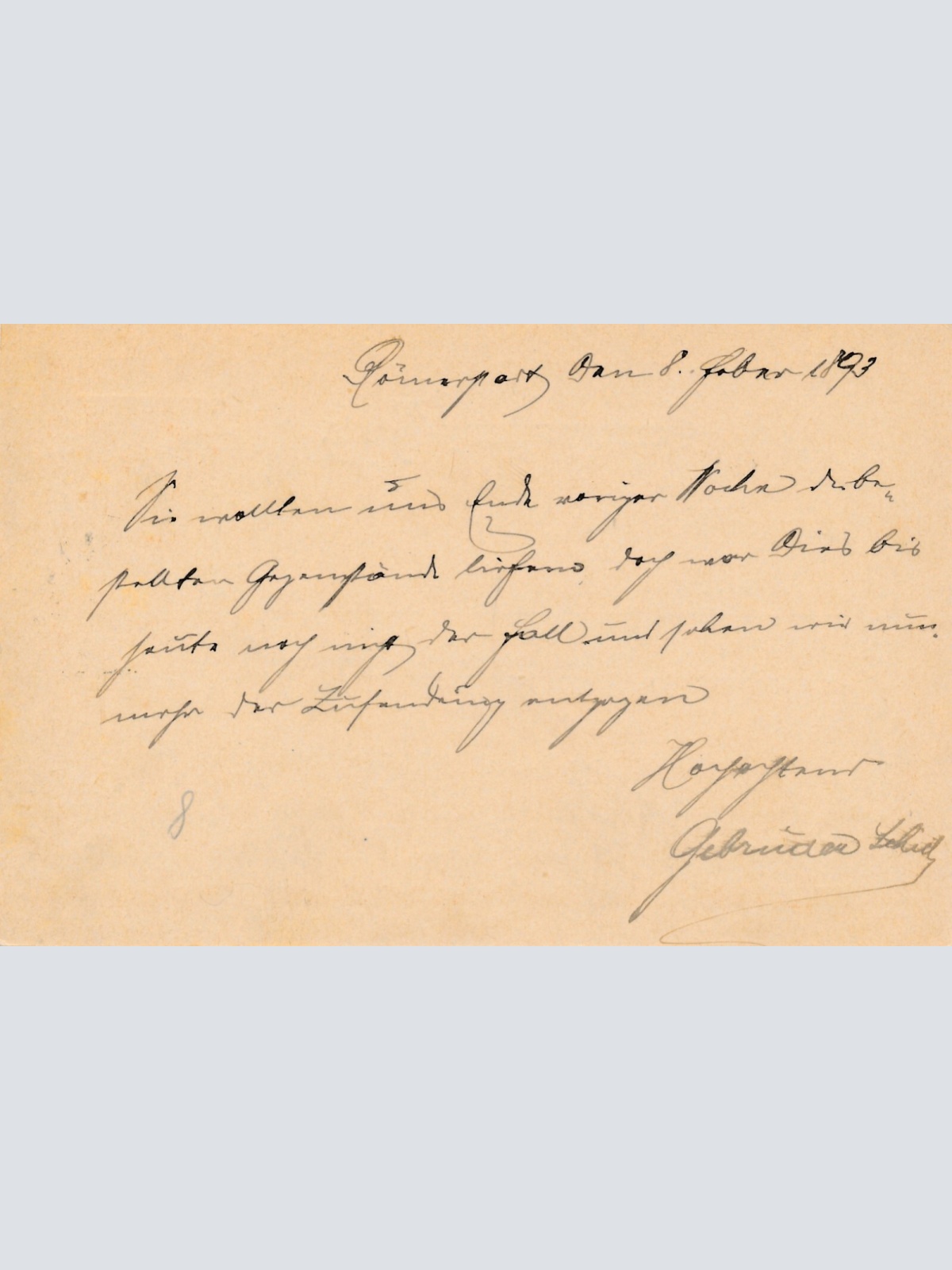 2 Kreuzer - Ganzsachen - Karte 1893 aus Römerstadt (10689)