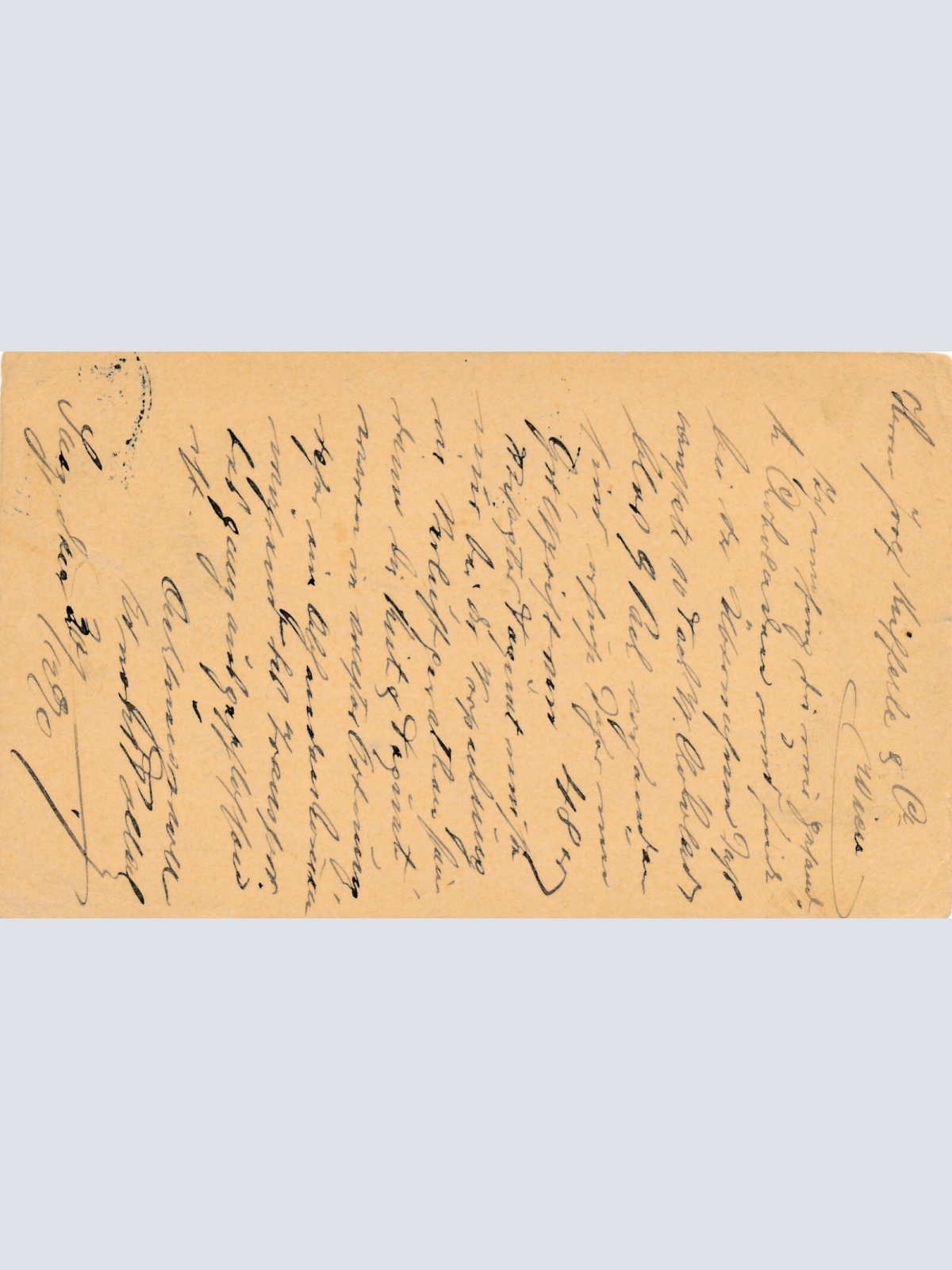 2 Kreuzer - Ganzsachen - Karte 1890 aus Saaz (10692)