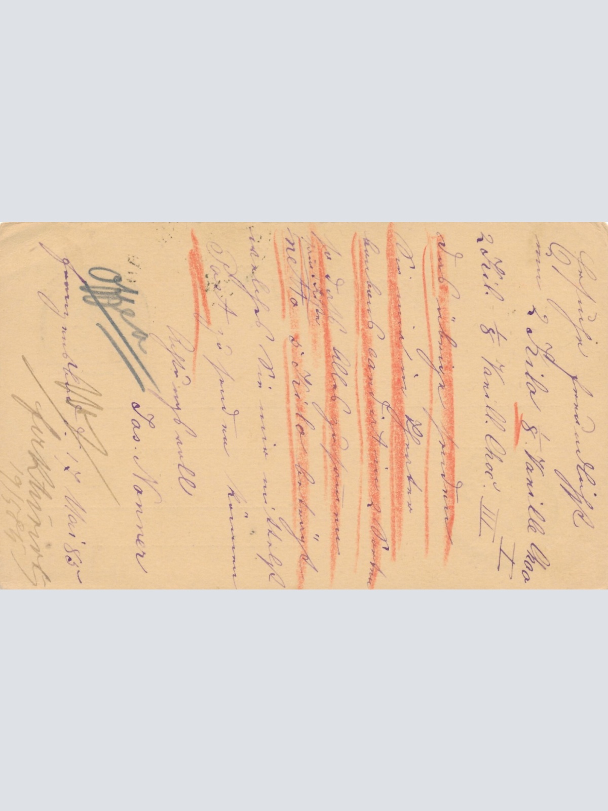 2 Kreuzer - Ganzsachen - Karte 1885 aus Franzensbad (10693)