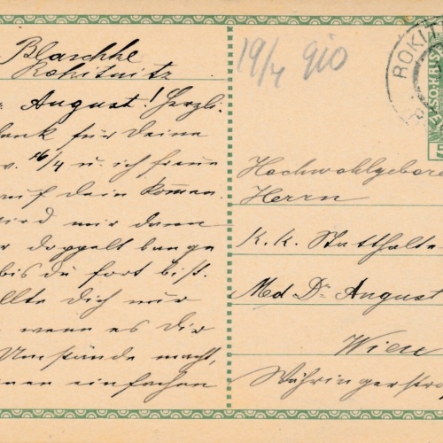 5 Heller - Ganzsachen - Karte 19010 aus Rockitnitz  (10652)