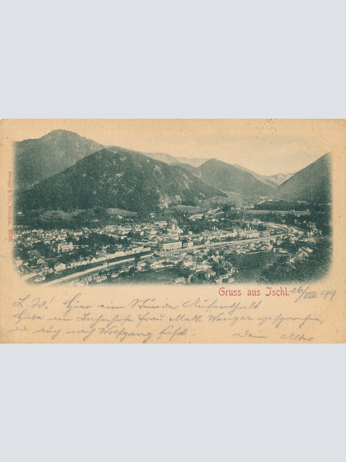 AK gruss aus Ischl Oberösterreich Ansichtskarte (10639)