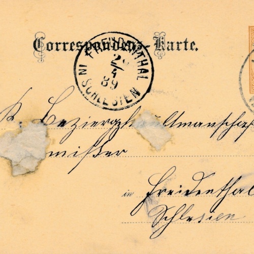 2 Kreuzer - Ganzsachen - Karte 1889 aus Wien Weissgräber (10680)