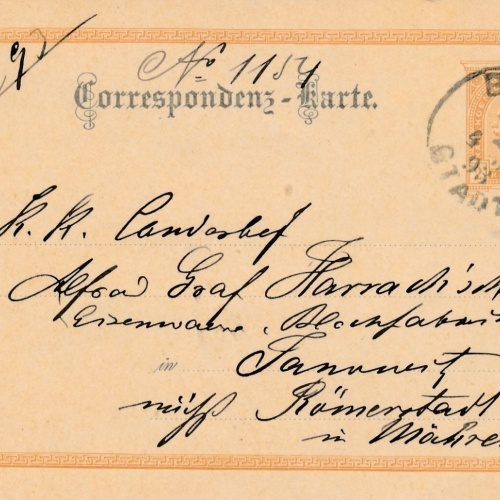 2 Kreuzer - Ganzsachen - Karte 1893 aus Bielitz (10675)