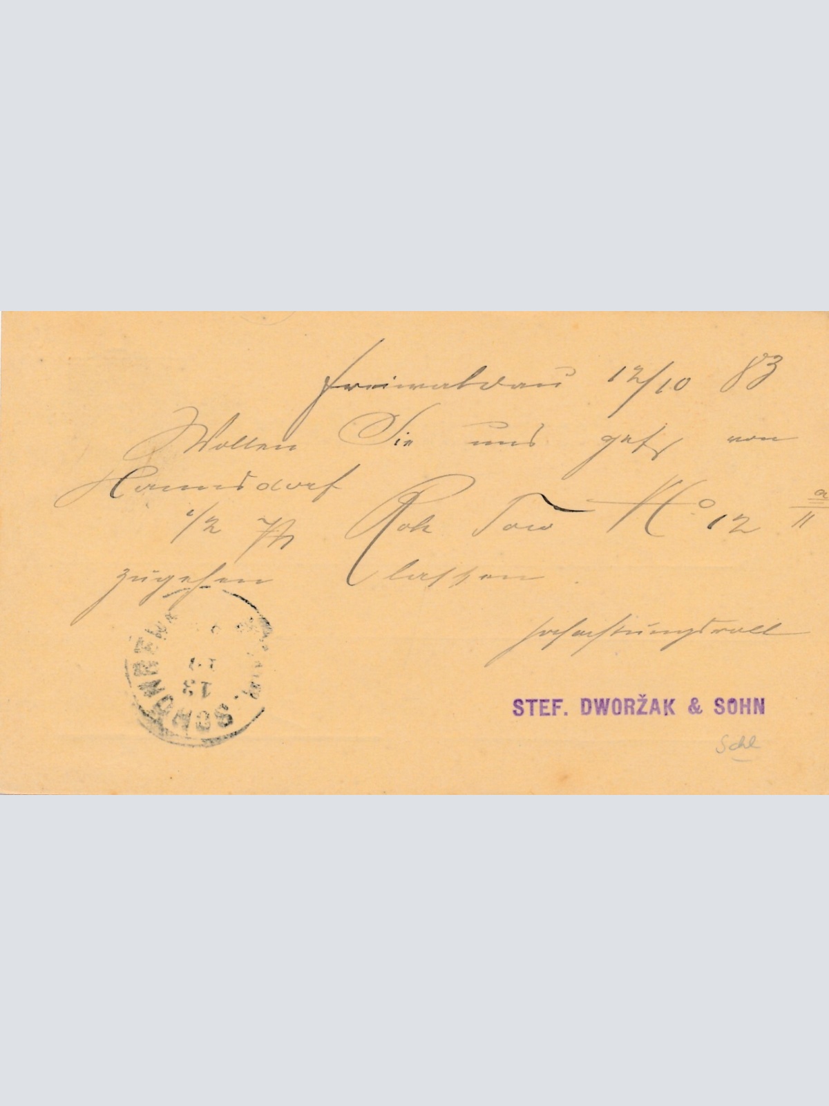 2 Kreuzer - Ganzsachen - Karte 1883 aus Freiwaldau (10665)