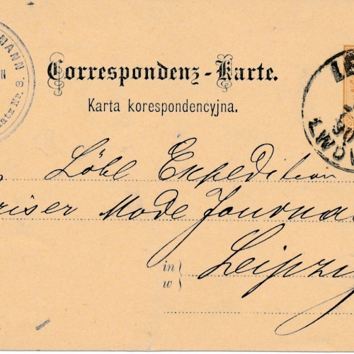 2 Kreuzer - Ganzsachen - Karte 1890 aus Lemberg (10667)