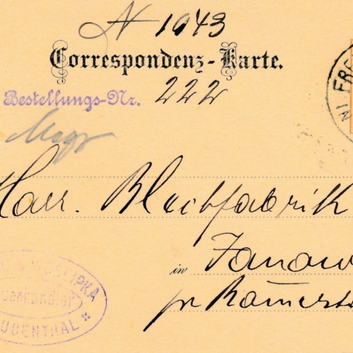 2 Kreuzer - Ganzsachen - Karte 1887 aus Freudenthal (10670)