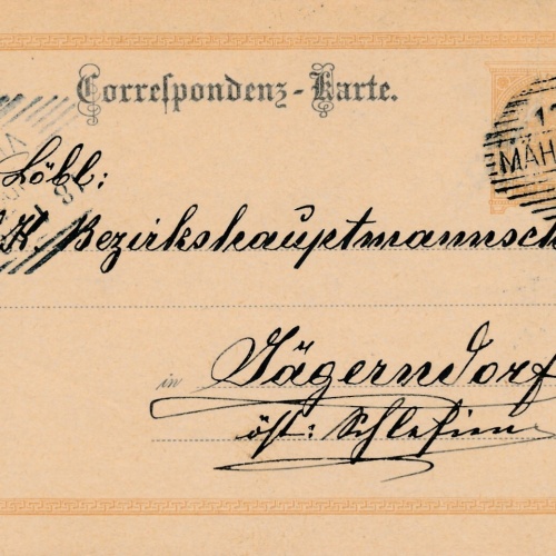 2 Kreuzer - Ganzsachen - Karte 1898 aus Mähr Trobau (10688)