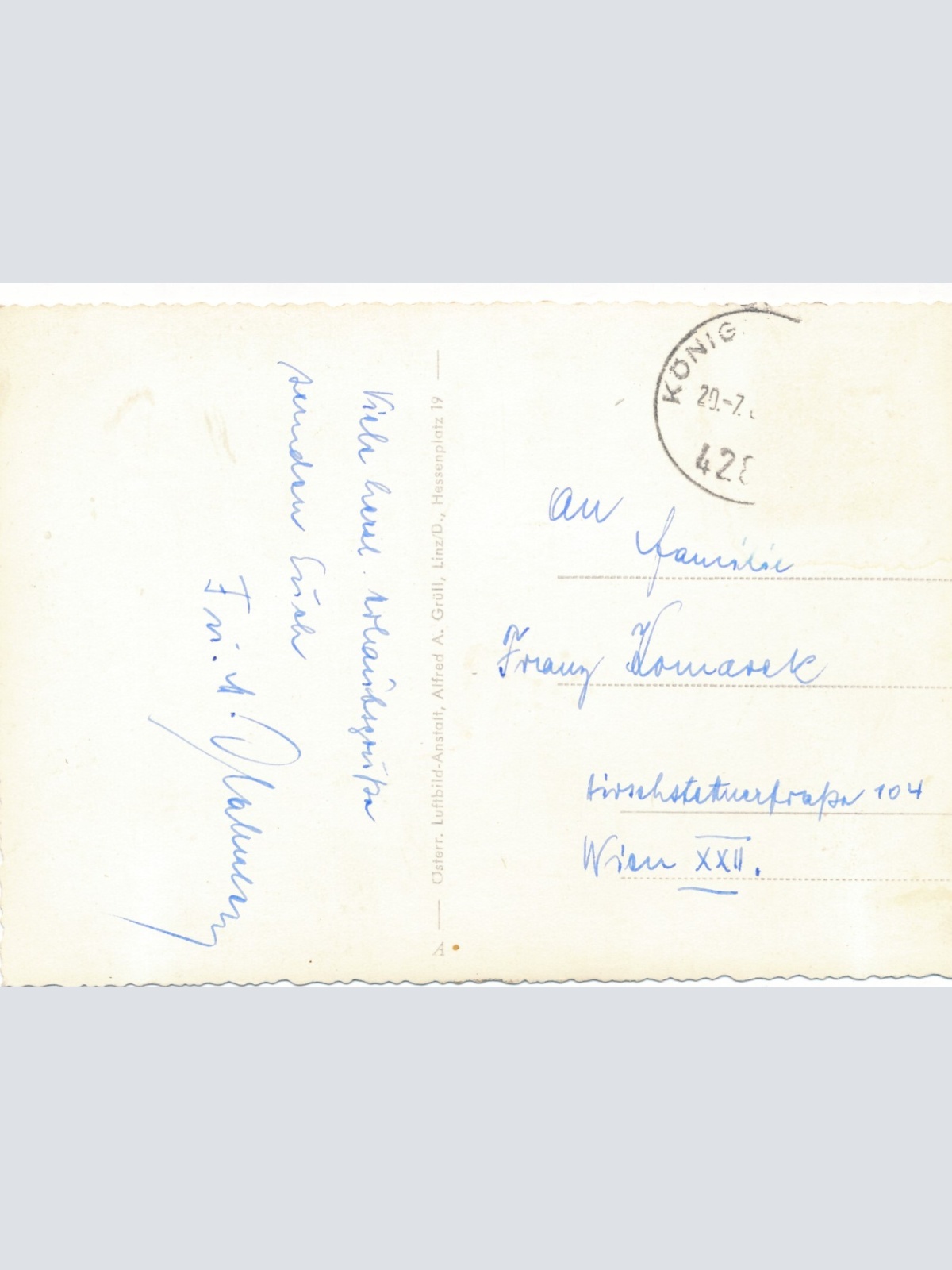 AK aus Königswiesen Oberösterreich Fliegerfoto (J132)