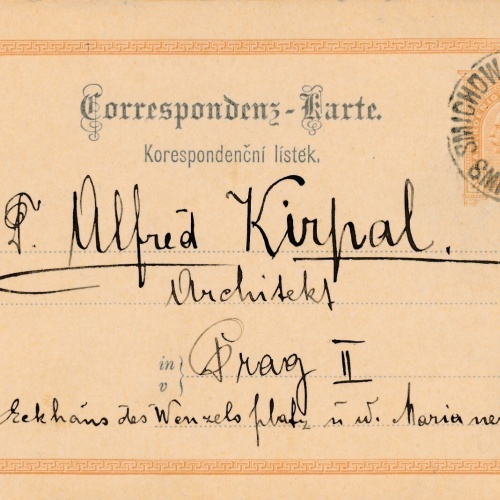 2 Kreuzer Ganzsachen - Karte 1892 aus Smichow Stadt (10443)