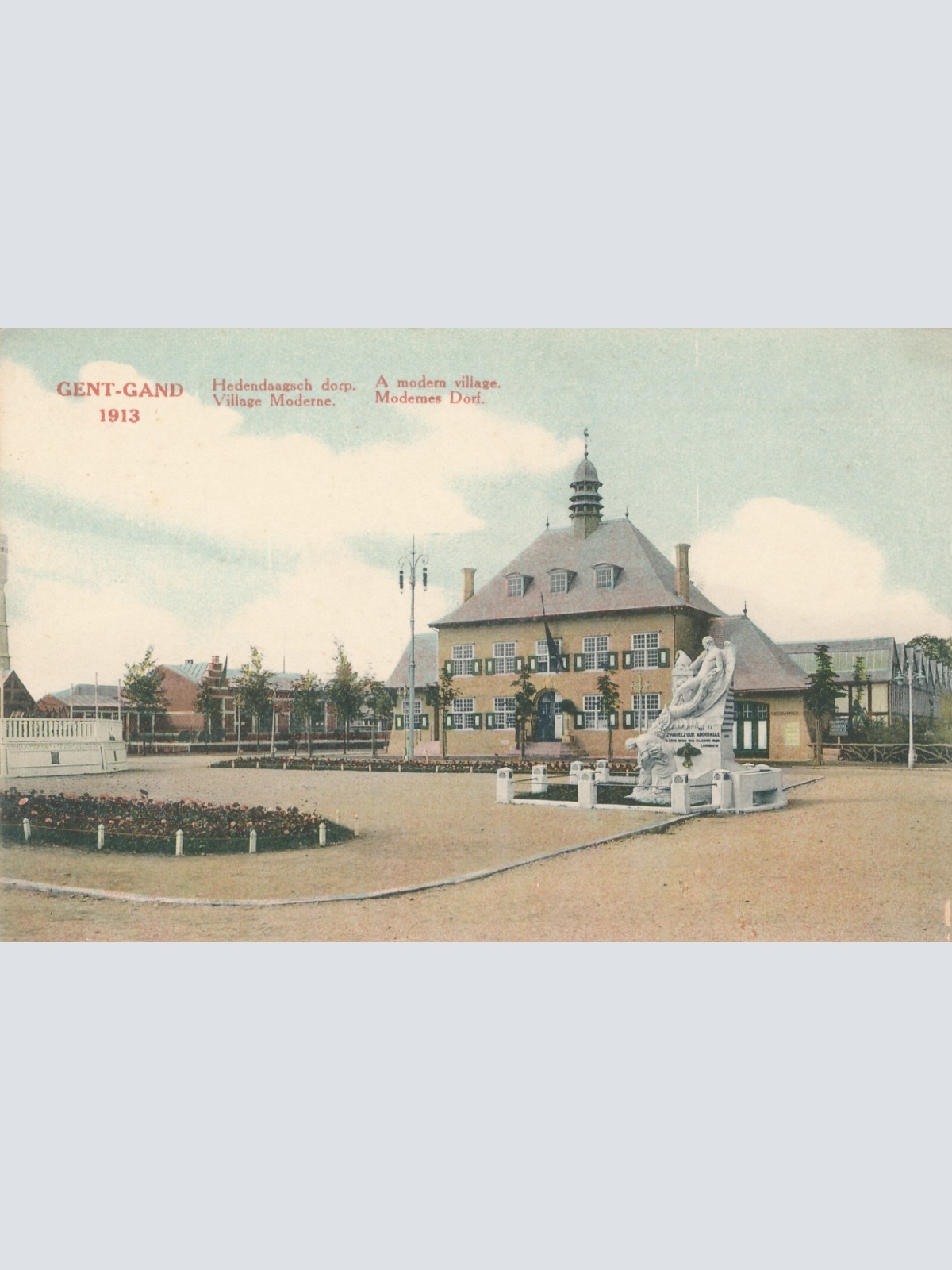 AK aus Gent Gand 1913 Modernes Dorf Belgien Ansichtskarte (10878)