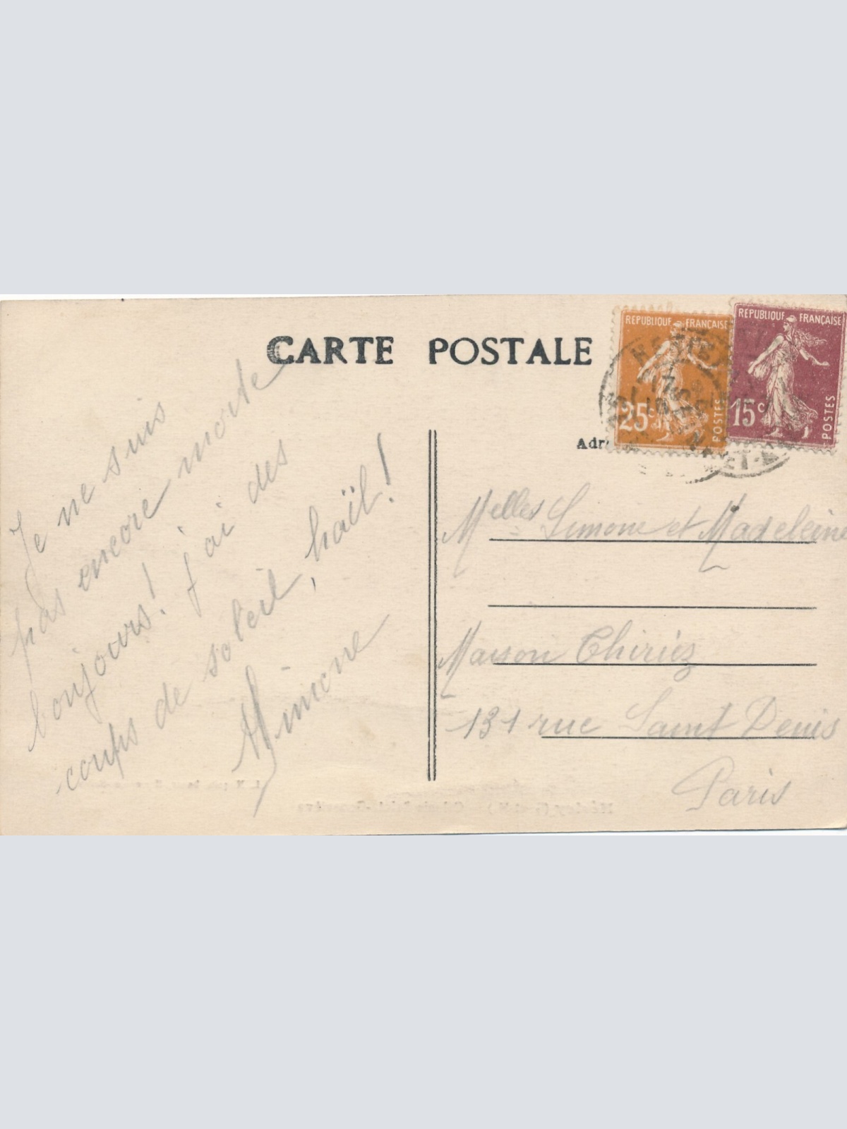 AK aus Hericy Frankreich Ansichtskarte (10883)