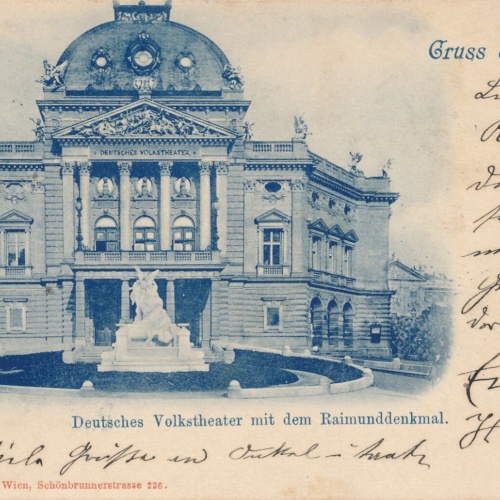 AK aus Wien Deutsches Volkstheater Ansichtskarte (10887)