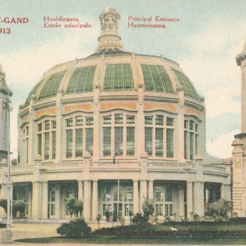 AK aus Gent Gand 1913 Haupteingang Belgien Ansichtskarte (10876)