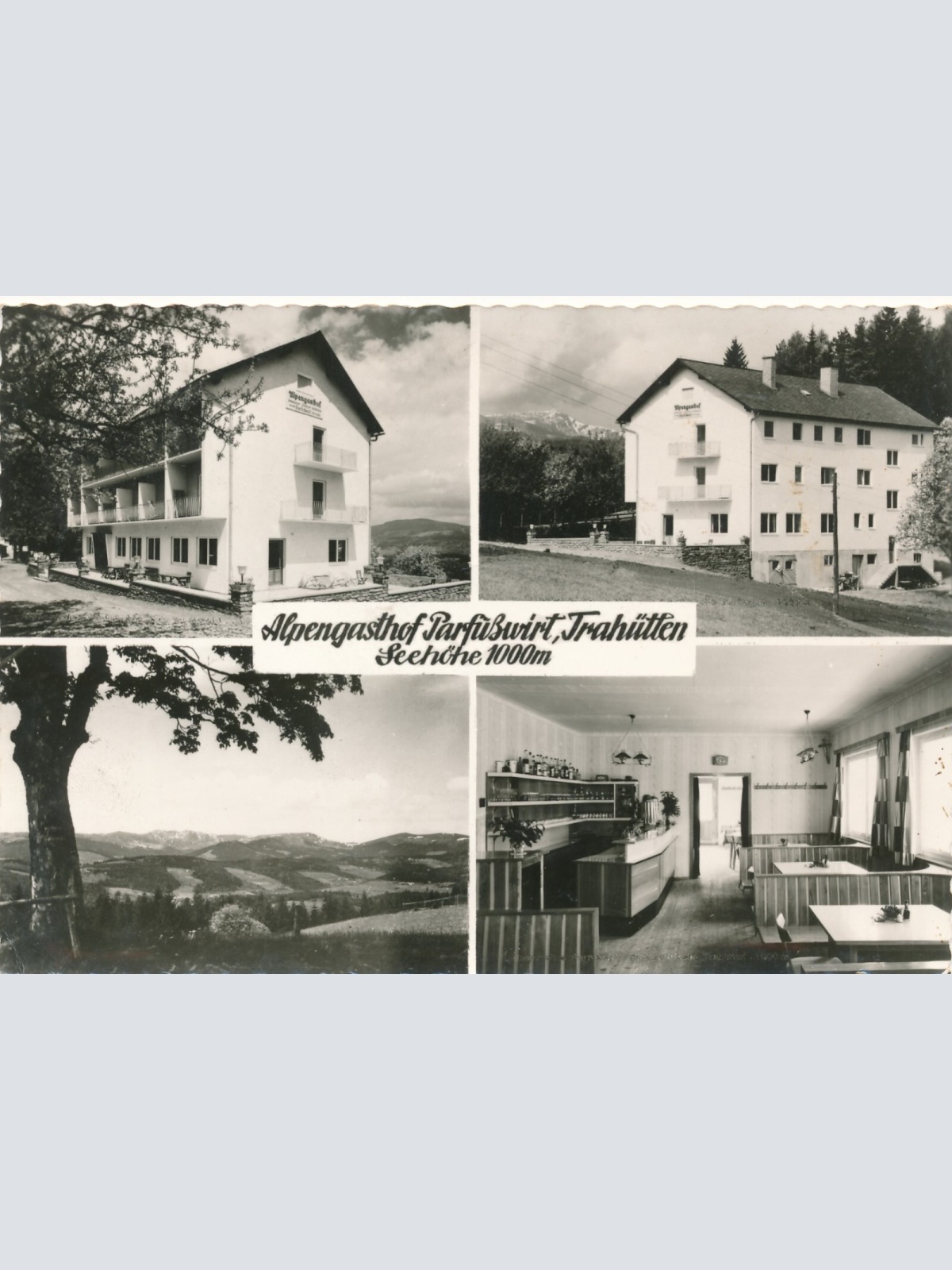 AK Alpengasthof Parfußwirt Trahütten Steiermark Ansichtskarte (10915)