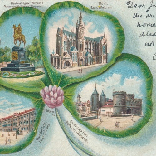 Kleeblatt - Litho - Karte Gruss aus Metz Ansichtskarte (10894)