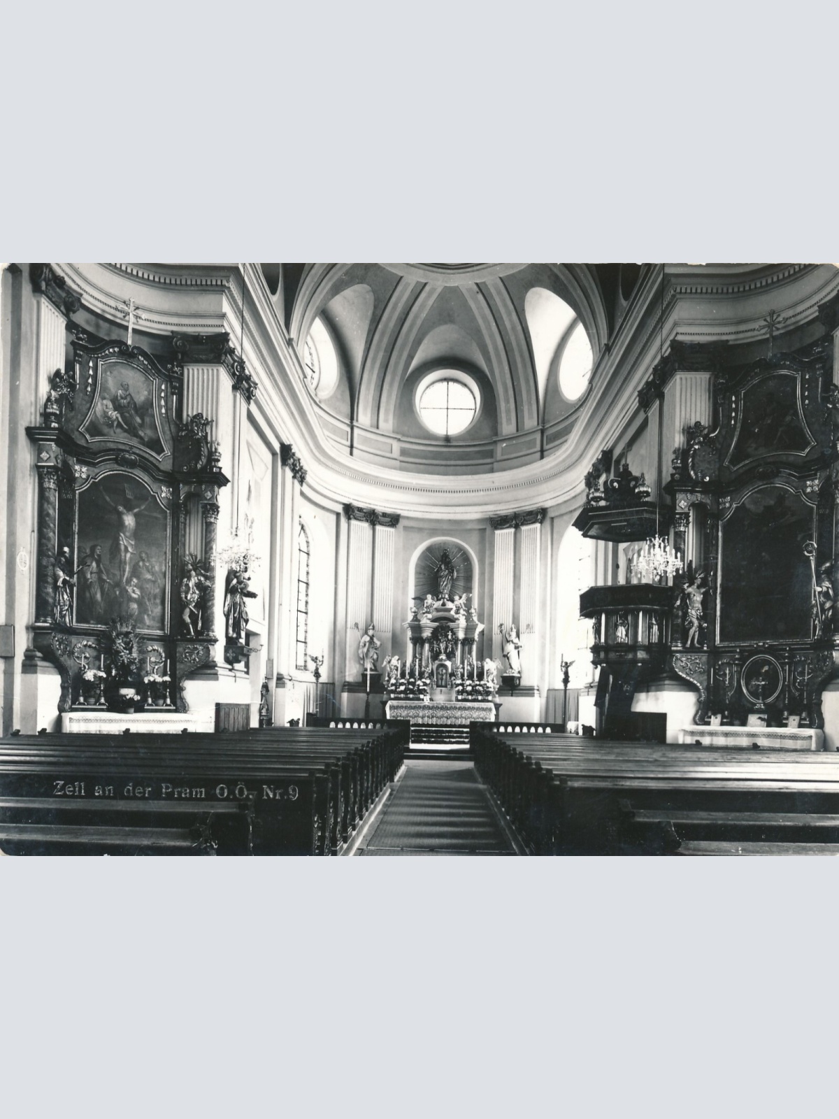 AK aus Zell an der Pram Kircheninneres Oberösterreich Ansichtskarte (11074)