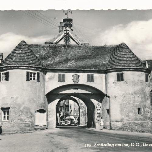 AK aus Schärding mit Linzer Tor Oberösterreich Ansichtskarte (11050)