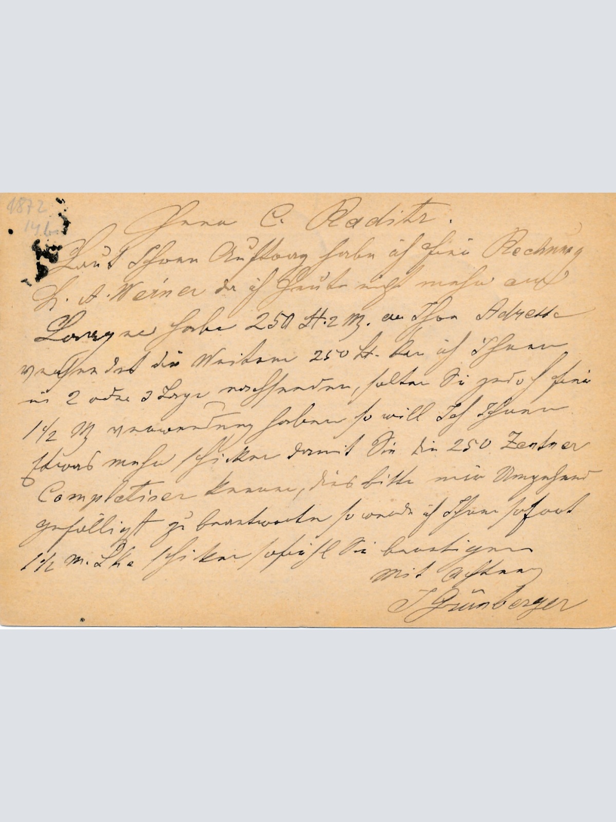 2 Kreuzer - Ganzsachen Karte 1873 aus Wien Leopoldstadt (11124)