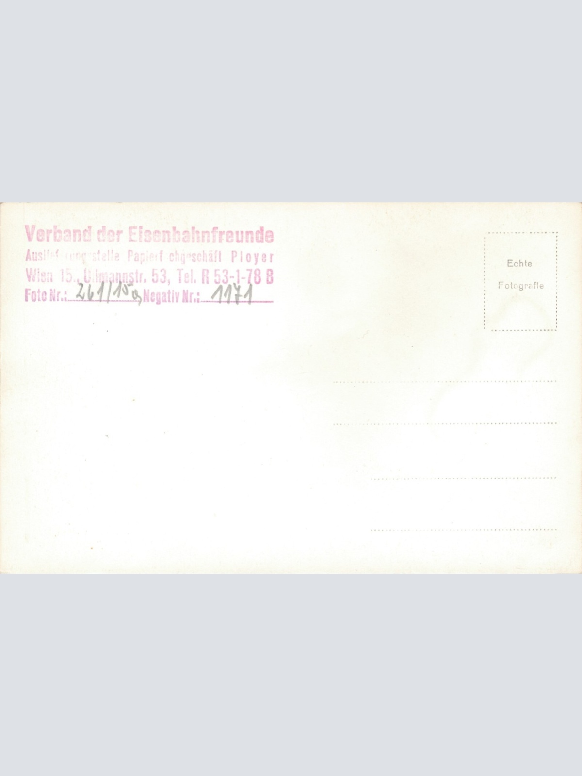 Motiv - Foto - Karte Eisenbahn - Straßenbahn (11104)