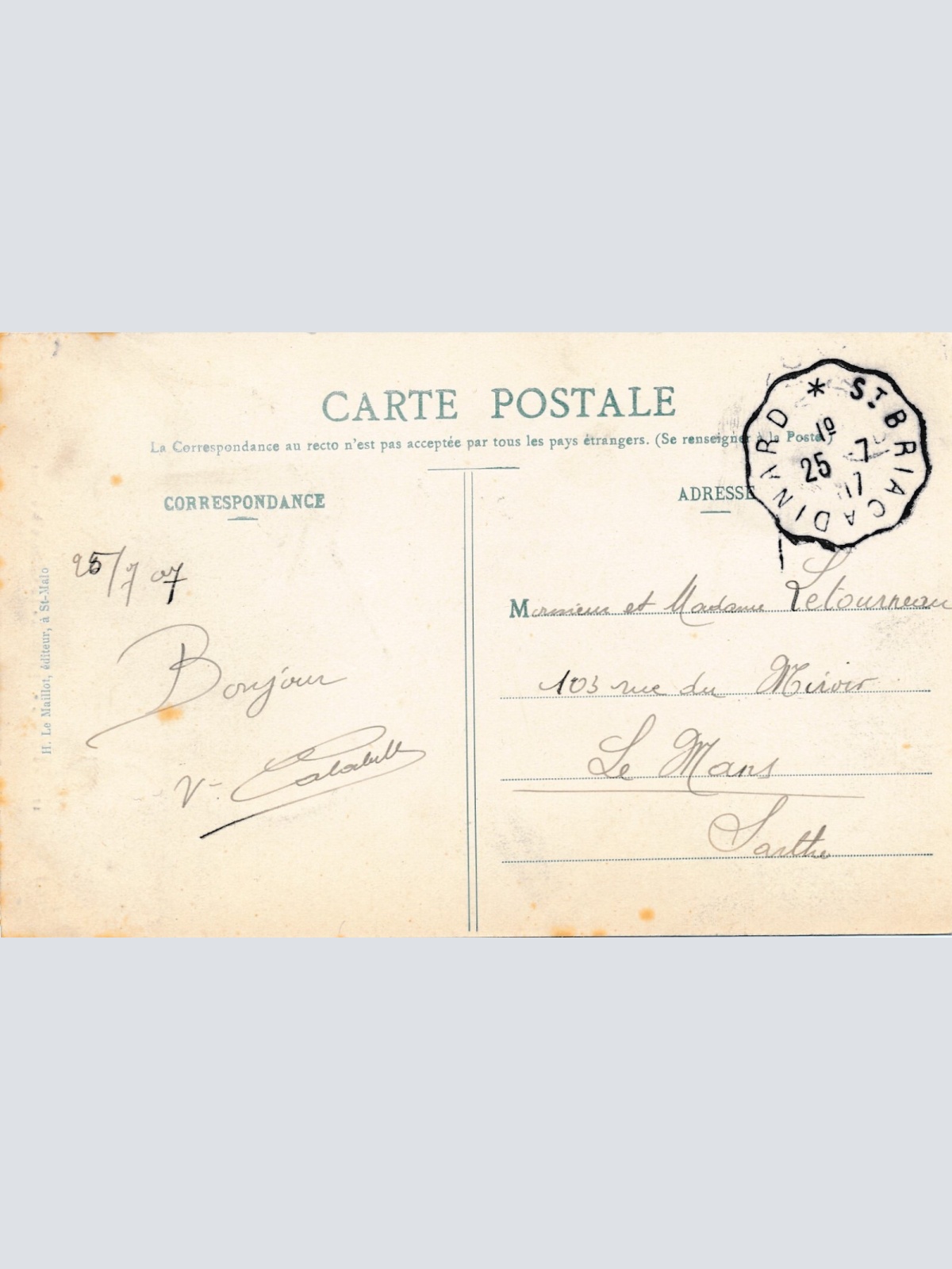 AK aus Dinan Le Jerzual Frankreich Ansichtskarte (11026)