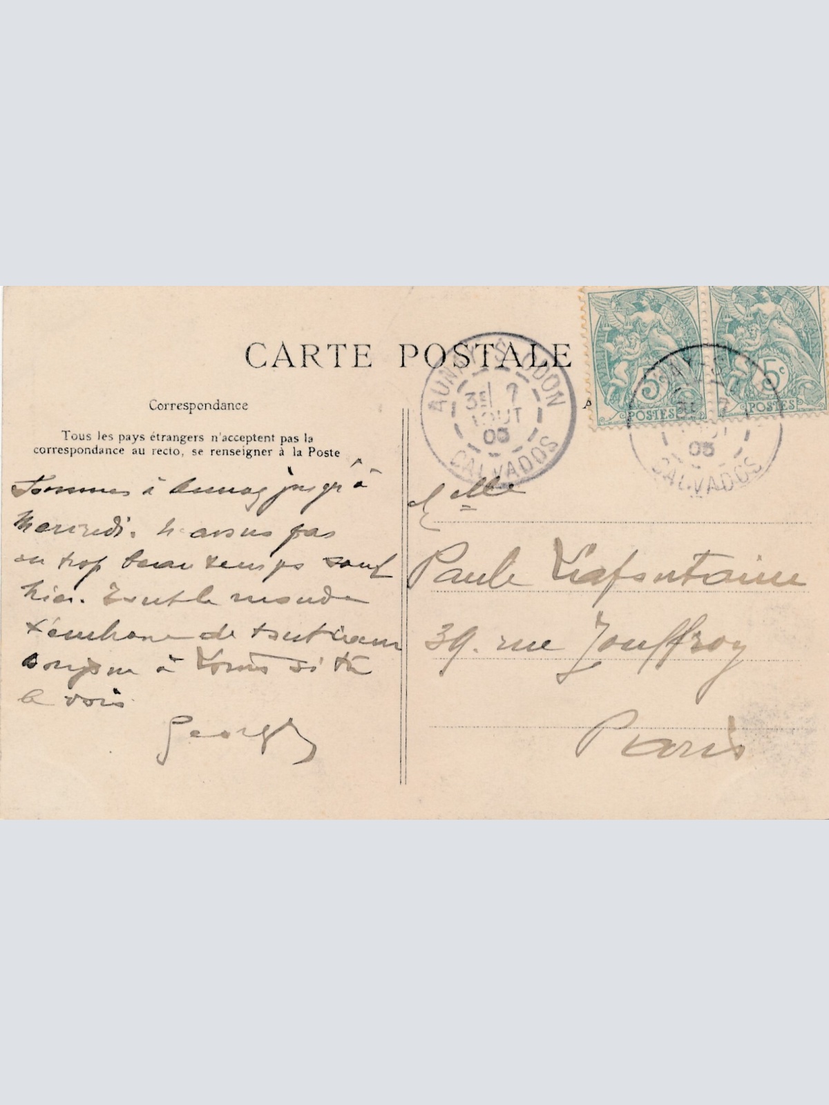 AK aus Aunay sur Odon La Normandie Frankreich Ansichtskarte (11033)