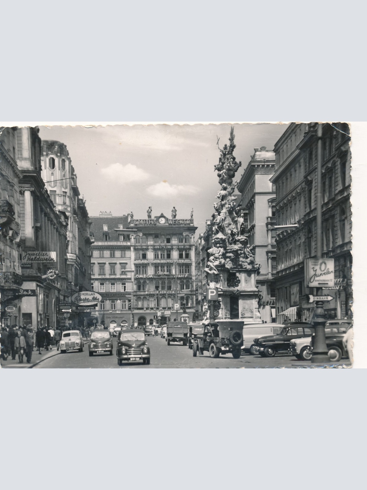 AK aus Wien Graben mit diversen Geschäfter und Oldtimer Ansichtskarte (9764)