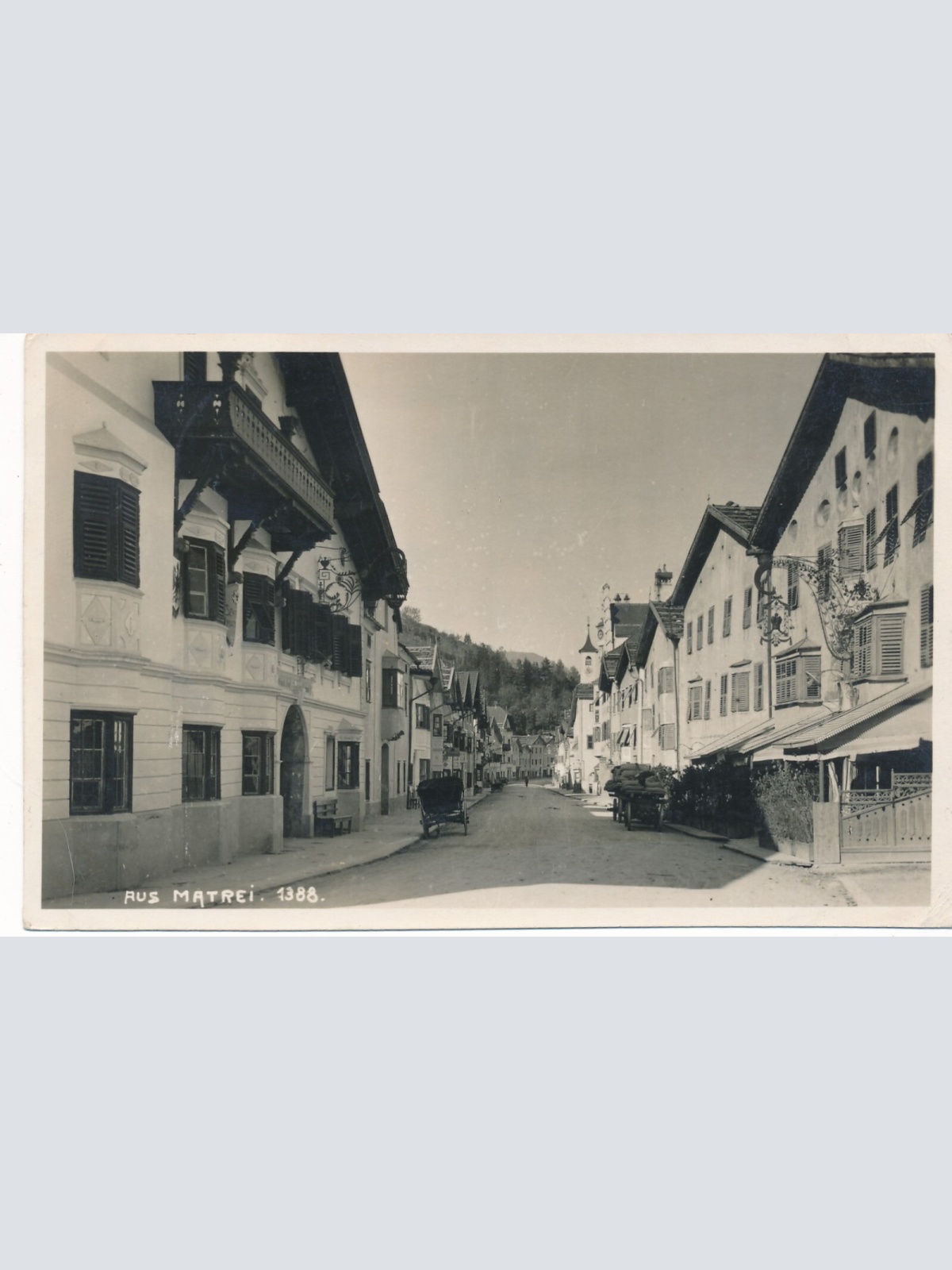 AK aus Matrei am Brenner mit Kutschen Tirol Ansichtskarte (9703)