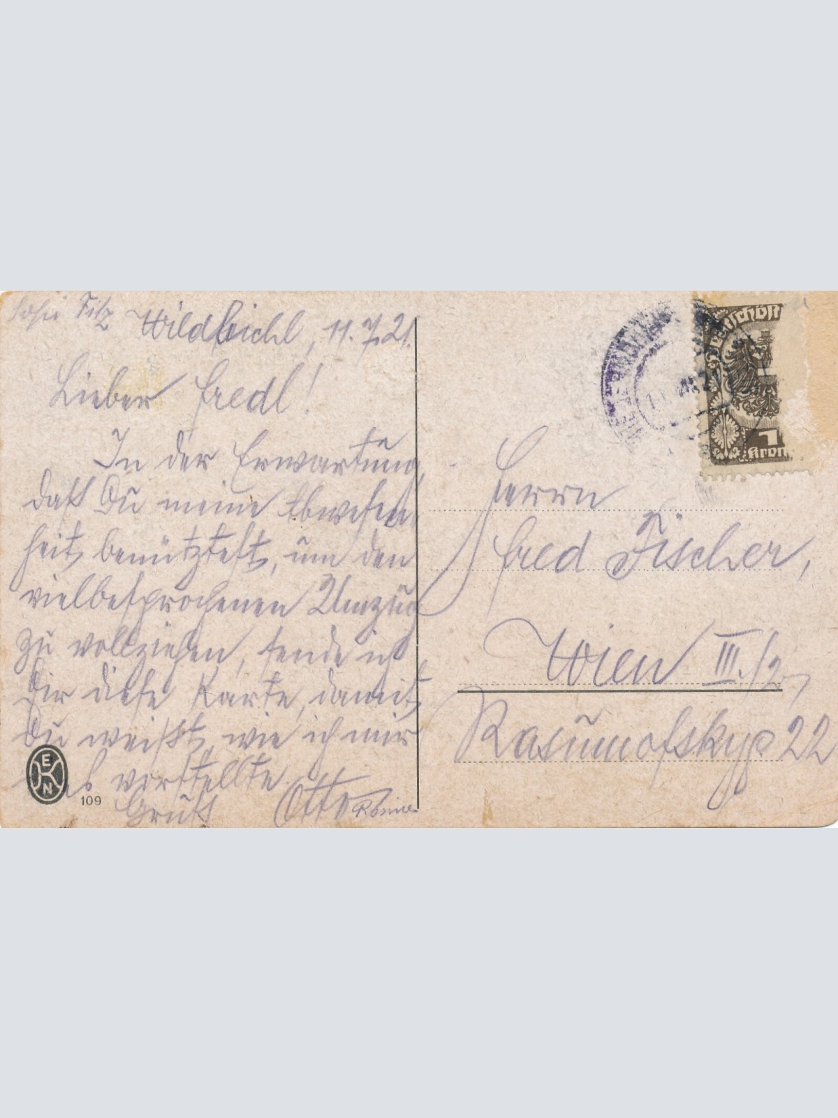 Motiv - Karte Mein Umzug mit mit Hund  (10768)