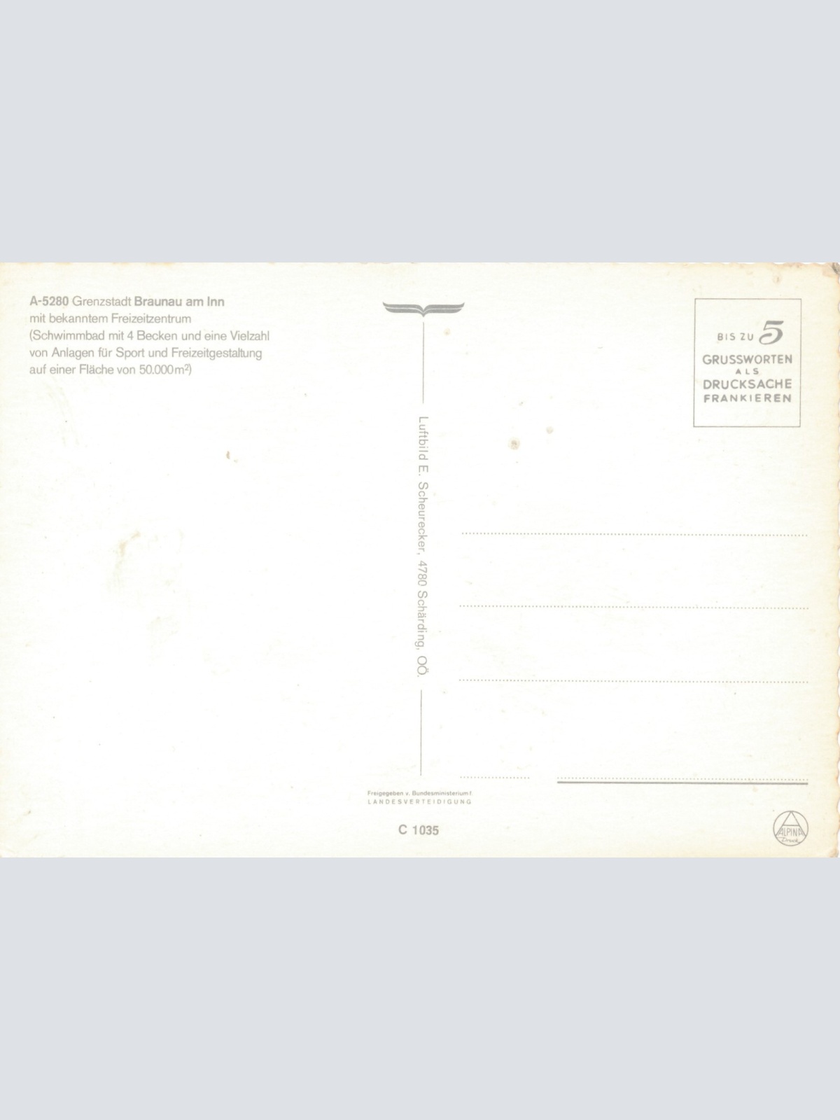 AK Alpine - Luftbild aus Braunau am Inn Oberösterreich (10798)