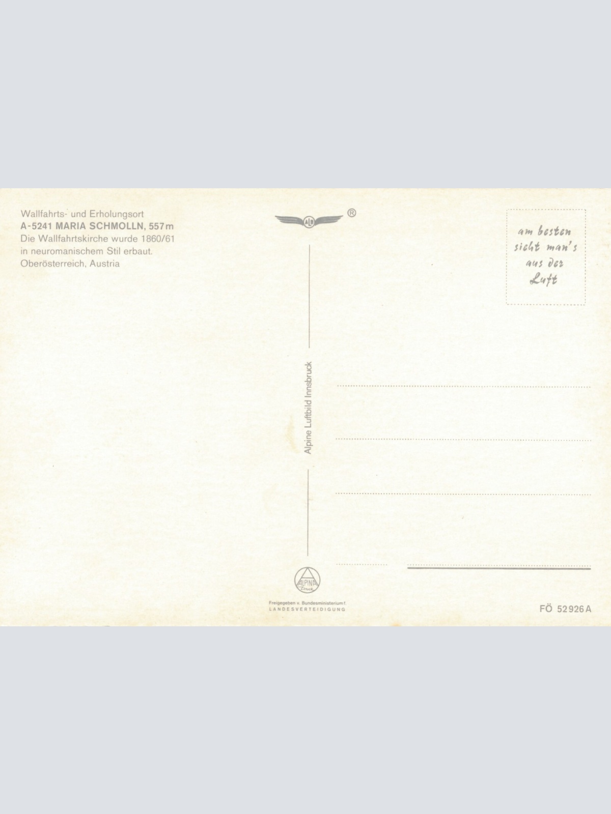 AK Alpine - Luftbild aus Maria Schmolln Oberösterreich (10801)