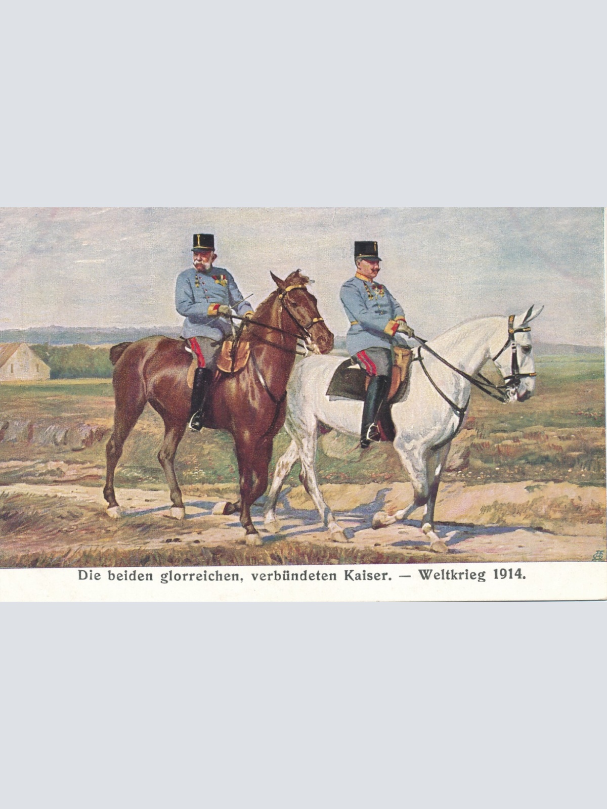 AK die beiden Glorreichen verbündeten WK 1914 Kaiser  Ansichtskarte (10848)