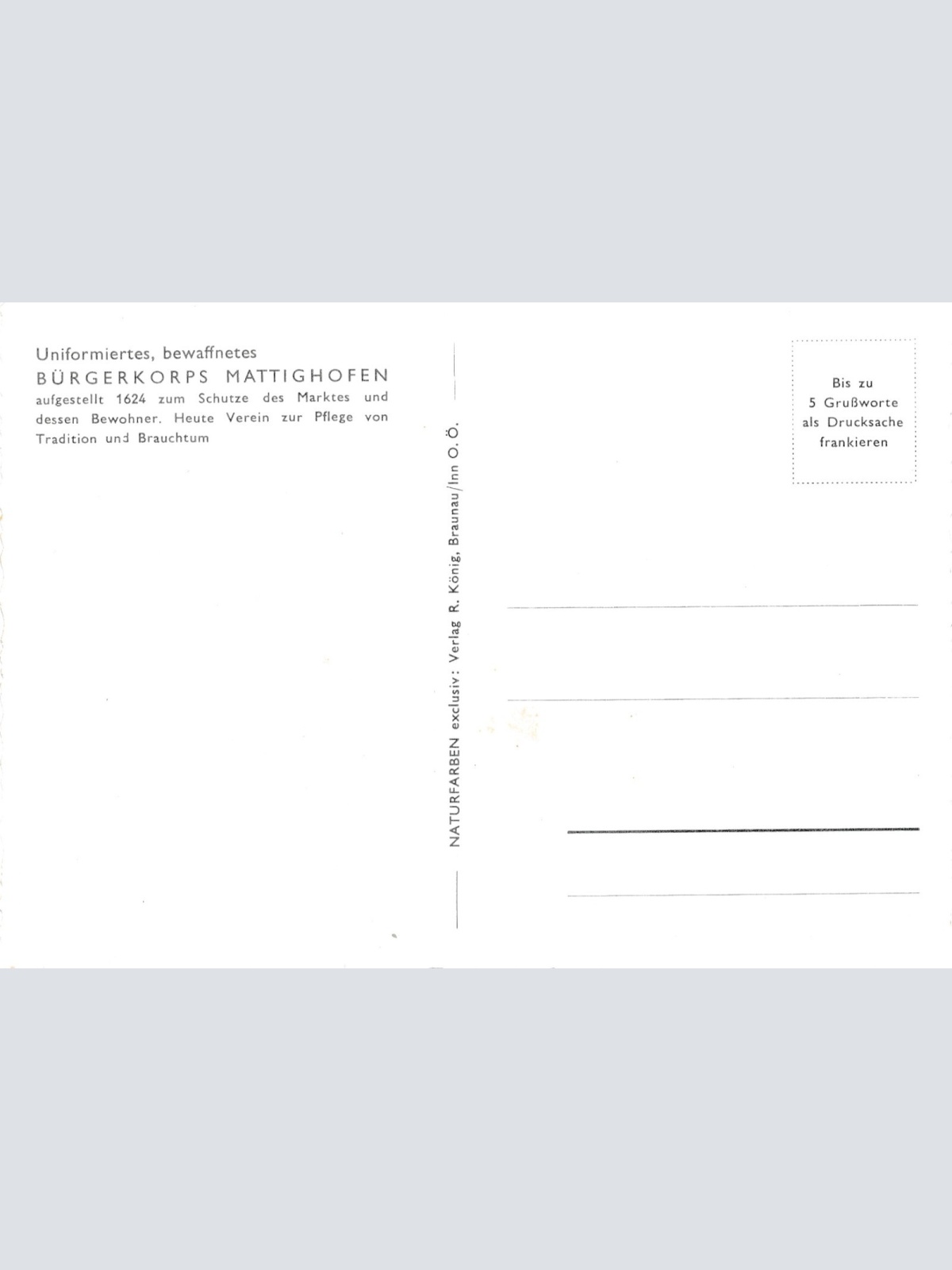 AK aus Mattighofen Bürgergarde Oberösterreich Ansichtskarte (11280)