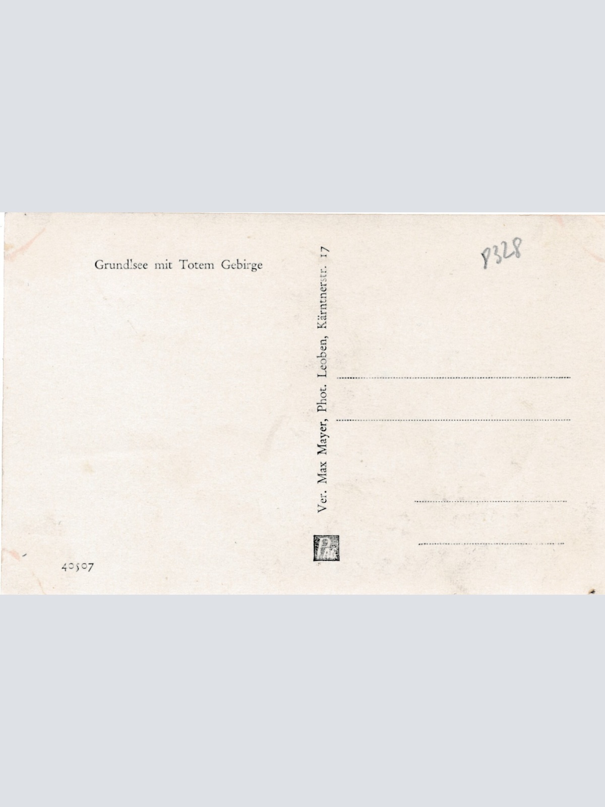 AK vom Grundlsee Steiermark Ansichtskarte (10814)