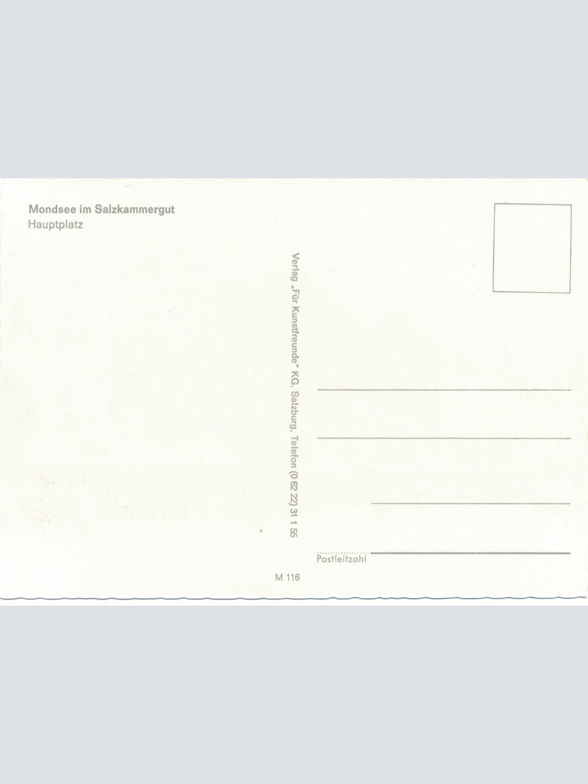 AK aus Mondsee Hauptplatz Oberösterreich Ansichtskarte (11300)