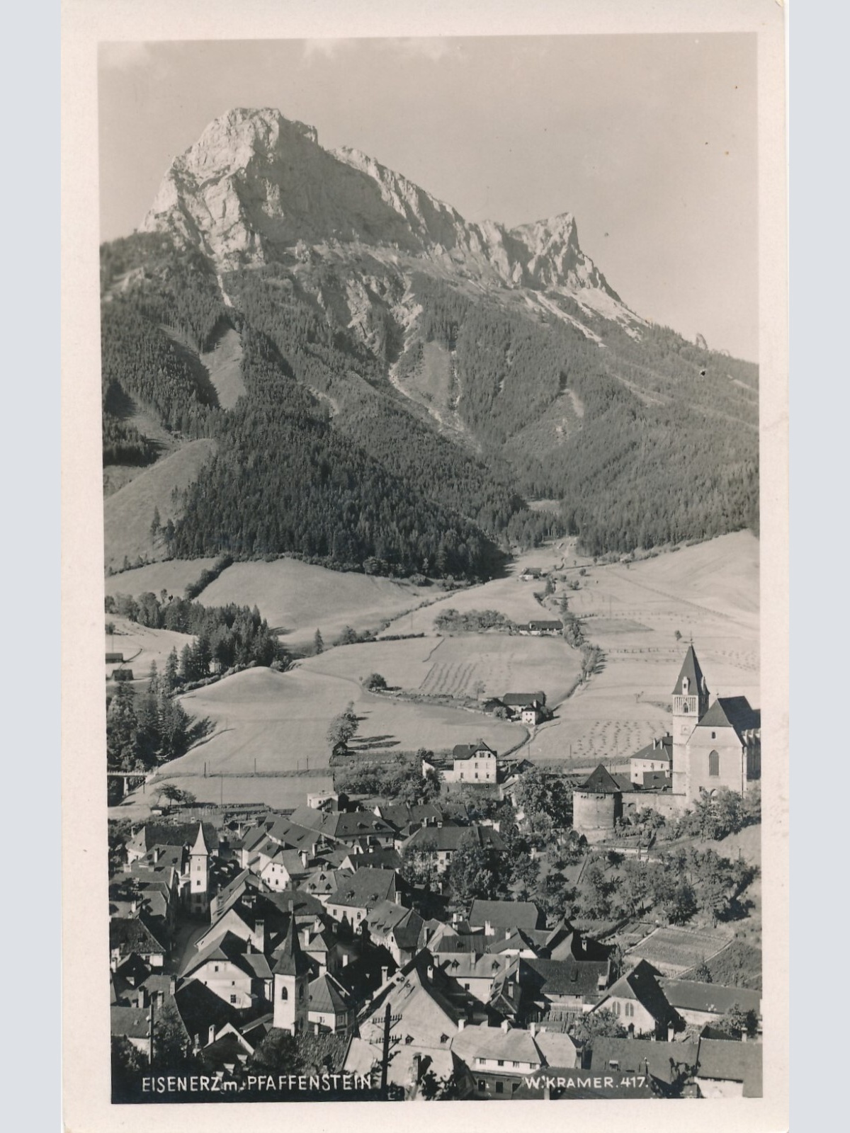 AK aus Eisenerz mit Pfaffenstein Steiermark Ansichtskarte (10818)