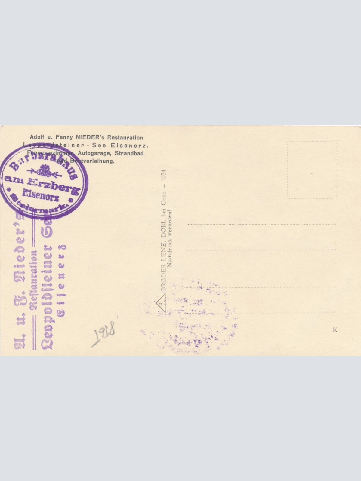 AK Leopoldsteiner See bei Eisenerz Steiermark Ansichtskarte (10836)