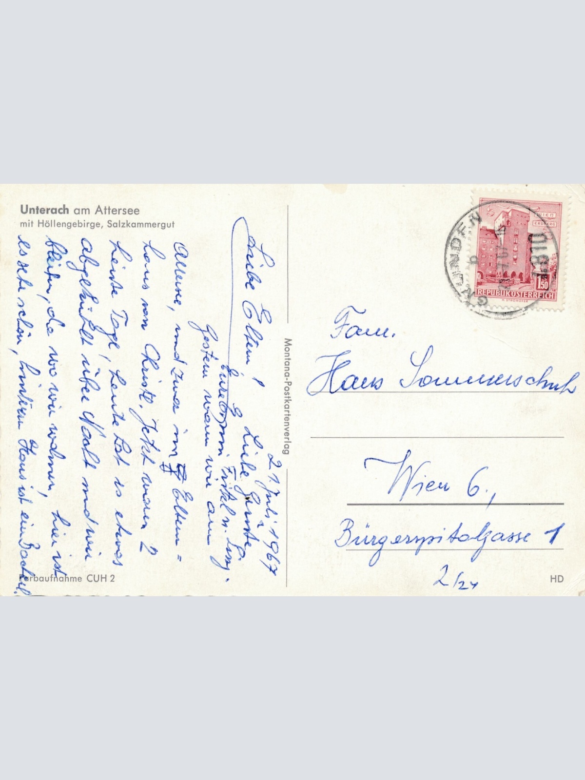 AK aus Unterach am Atersee Oberösterreich Ansichtskarte (11215)